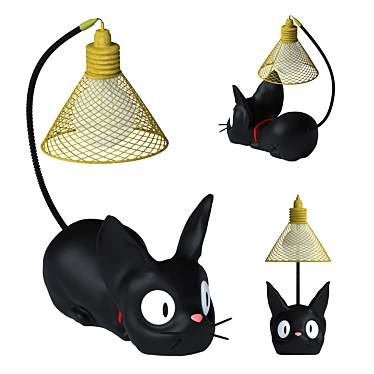 Whisker Glow Cat Lamp 3D model image 1 