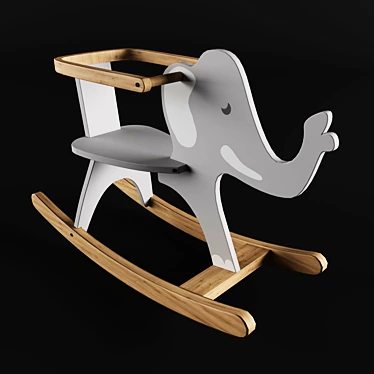 Adorable Elephant Rocking Chair 3D model image 1 