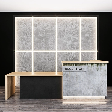 Title: Sleek Reception Desk - Modern and Functional 3D model image 1 