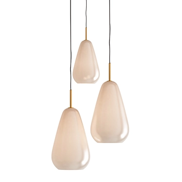 Elegant Nuura Opal Pendant Trio 3D model image 1 