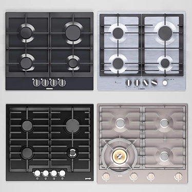 Gas Cooktop Set (Bosch, Siemens, Gorenje, Asko) 3D model image 1 