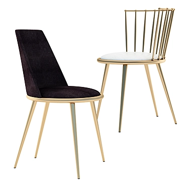 Sleek Aurora Chair: Modern Elegance for Every Space 3D model image 1 