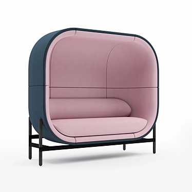 Cozy Cocoon Capsule Sofa 3D model image 1 