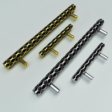 Coco T-bar Handle: Stylish Finishes, Various Sizes 3D model image 1 