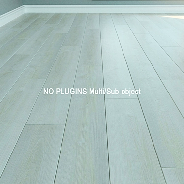 Natural Wood Laminate Flooring 3D model image 1 