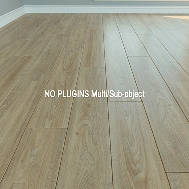 Natural Wood Laminate Flooring 3D model image 1 