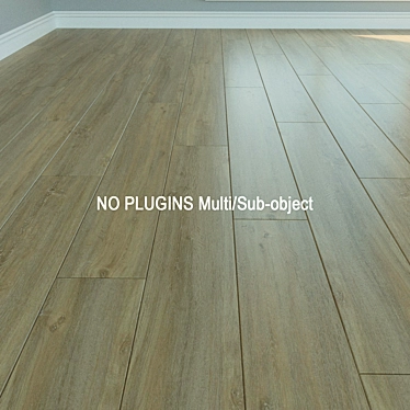 Natural Wood Laminate Flooring 3D model image 1 