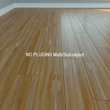 Natural Wood Laminate Flooring 3D model image 1 