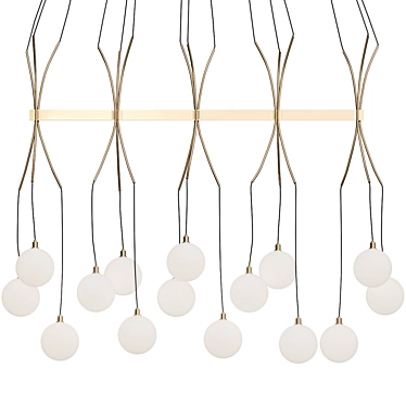 Sklo Drape 15-Light Chandelier 3D model image 1 