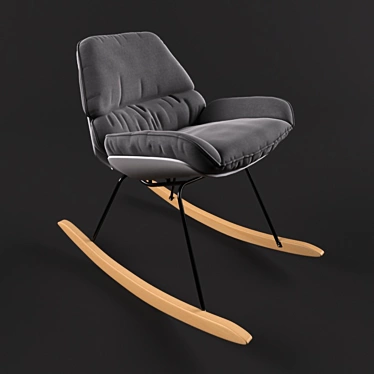 Modern Bay Rocking Chair 3D model image 1 