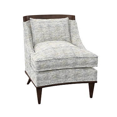 Elegant Velvet Armchair 3D model image 1 