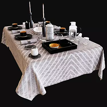 Zara Home Tableware Set 3D model image 1 