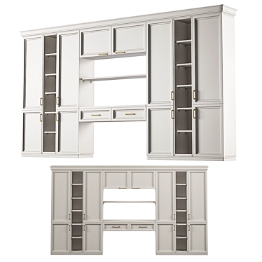 Modern Multi-Functional Cabinetry Wardrobe 3D model image 1 