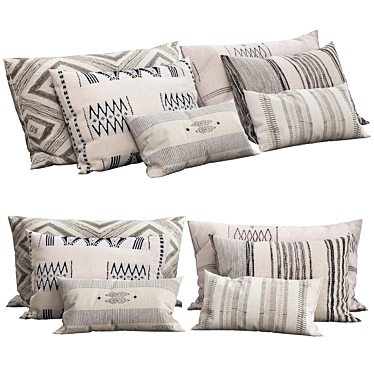 Elegant Accent Cushions 3D model image 1 