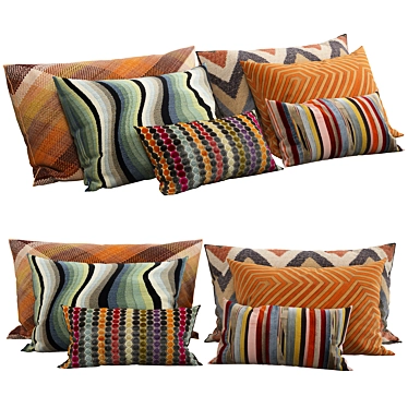 Elegant Home Accents: Decorative Pillows 3D model image 1 