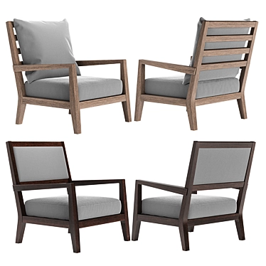 Marelli Amelie Armchair: Stylish Comfort for Your Home 3D model image 1 