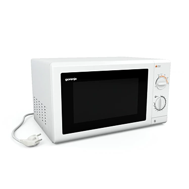 Stylish White Microwave Gorenje 3D model image 1 
