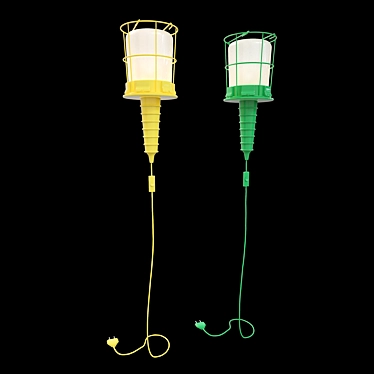 Seletti Ubiqua Wall Lamp: Vibrant Yellow + Green 3D model image 1 