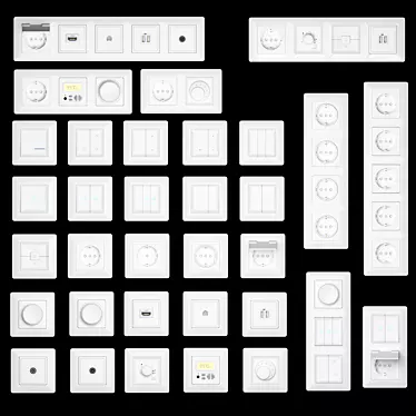 Legrand Valena Life Set: 4 Colors, Multiple Components 3D model image 1 