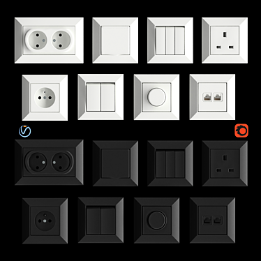 Premium Songri SEU3 Switches 3D model image 1 