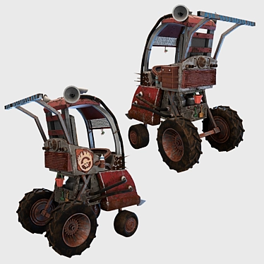 Mad Max Inspired Stroller 3D model image 1 