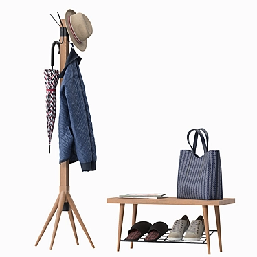 Lucy Coat Rack: Stylish and Functional 3D model image 1 