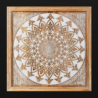 Elegant Wood Mandala Wall Art 3D model image 1 