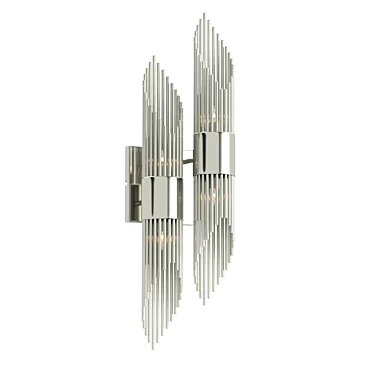 Title: Contemporary Chrome Wall Light - DeLight Collection 3D model image 1 