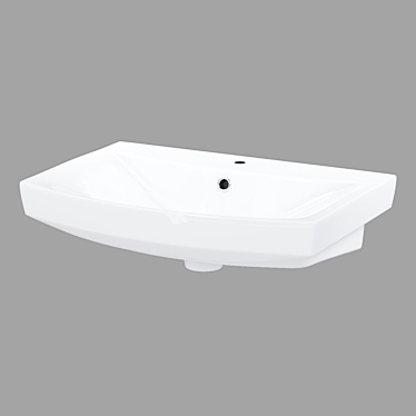Elegant Carina 60 Basin: Classic White 3D model image 1 