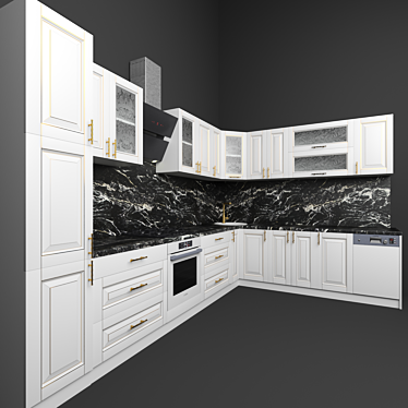 Classic Kitchen Set 3D model image 1 