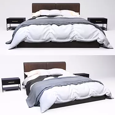 Sleek Slumber Bed 01 3D model image 1 