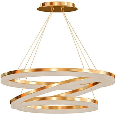 Elegant LED Chandelier Trio 3D model image 1 