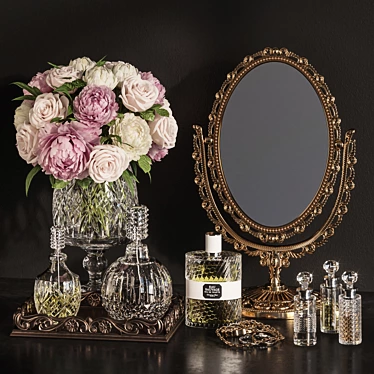 Classic Mirror Decoration Set 3D model image 1 