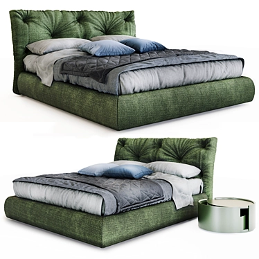 Modo Letti: Contemporary Fabric Bed 3D model image 1 