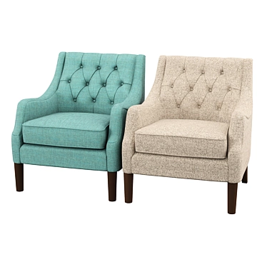 Elegant Rogersville Armchair: Timeless Comfort 3D model image 1 