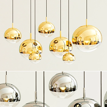 Elegant Glass Pendant Light: Tom Dixon 3D model image 1 