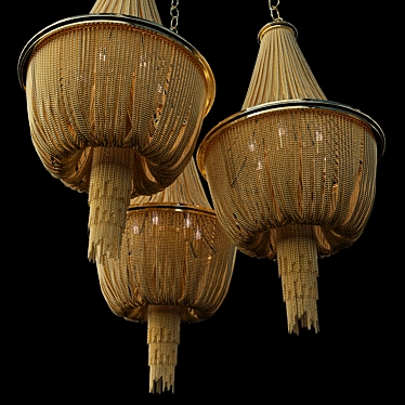 Elegant Ethnic Brass Chandelier - Eichholtz Martinez 3D model image 1 