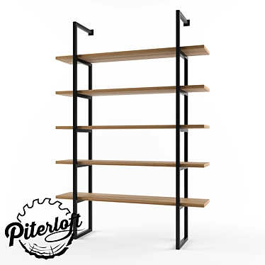 Bale Loft Style Rack | Customizable Sizes | Solid Wood & Metal 3D model image 1 