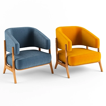 Sleek Enez Armchair | Modern Design 3D model image 1 