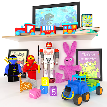 Hasbro Toy Set: Adorable Decor for Kids Room 3D model image 1 