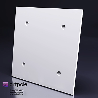 Plaster 3D Panel Loft Original - Hidden Fixings 3D model image 1 