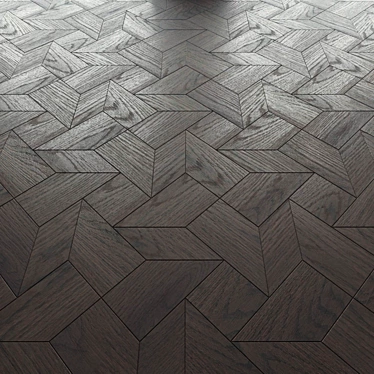 Golden Oak Tricot Parquet: Striking Design & Craftsmanship 3D model image 1 