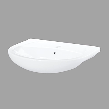 ERI65 Inset Sink: Stylish White Basin 3D model image 1 