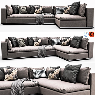 Minimalistic Hamilton Sofa Set 3D model image 1 