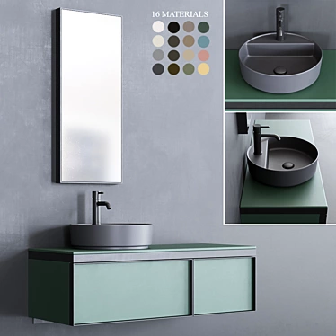 Ceramica Cielo Multiplo Vanity Set 3D model image 1 