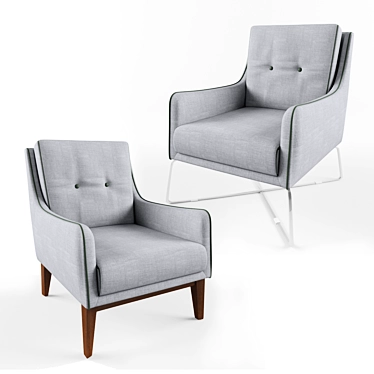 Natuzzi Amicizia Armchair: Transitional Style and Unparalleled Comfort 3D model image 1 