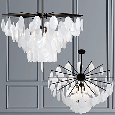 Elegant Tiffany Chandelier 3D model image 1 