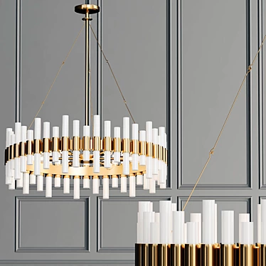 Elegant Arteriors Haskell Chandelier 3D model image 1 