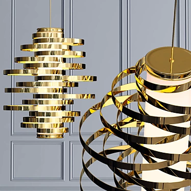 Modern Geometric Chandelier 3D model image 1 