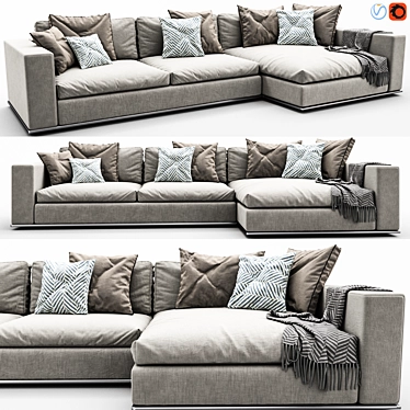 Minotti Hamilton Sectional Sofa 3D model image 1 